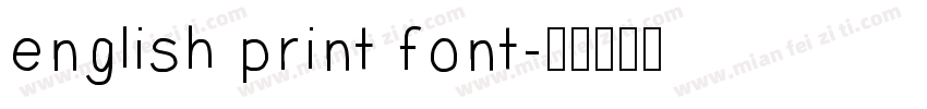 english print font字体转换